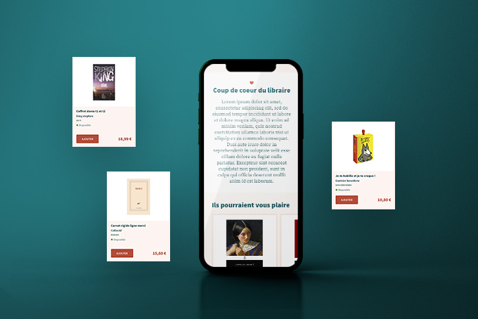 Aperçu du site sur smartphone