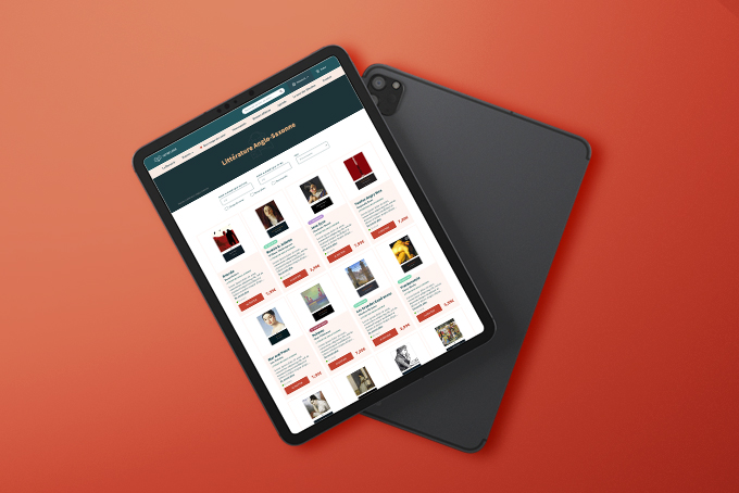 Aperçu du site sur tablette