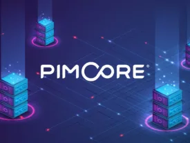 logo Pimcore dans univers numérique