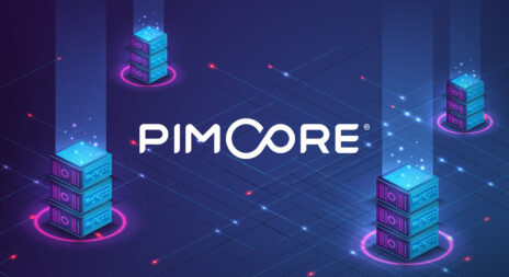 logo Pimcore dans univers numérique