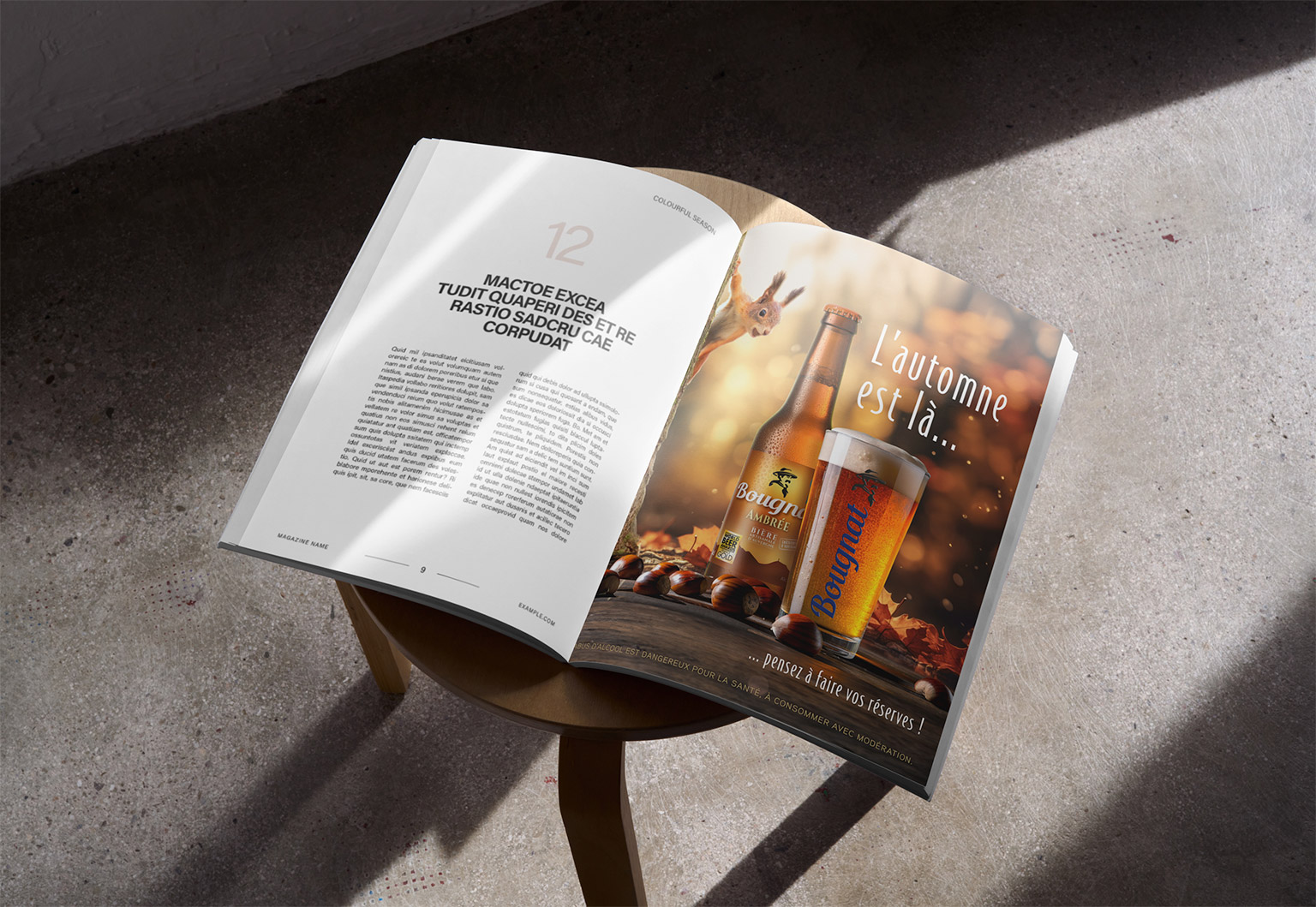 Publicité Magazine Brasserie Bougnat