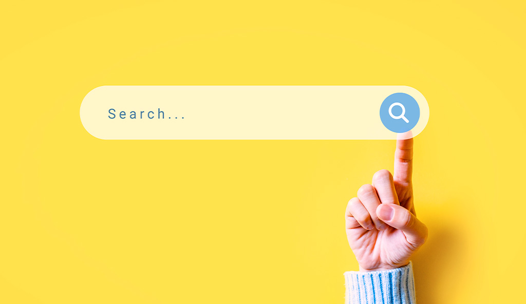 Une barre de recherche sur le web.